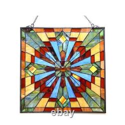 Hanging Mission Design Stained Glass Tiffany Style Window Panel Home Decor