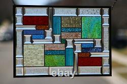 Hello Sunshine! Multi-Colored Beveled Stained Glass Window Panel-