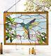 Hummingbird Stained Glass Suncatcher Window Panel Hanger Tiffany Style Victorian