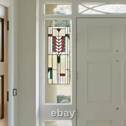 Ivory Prairie Style Stained Glass Window Panel