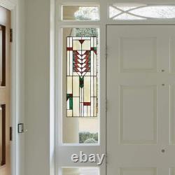 Ivory Prairie Style Stained Glass Window Panel