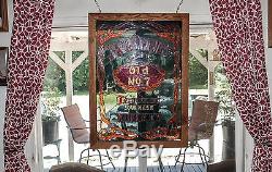Jack Daniels stained glass window panel to hang Only one made 27 in by 37 in