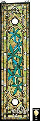 Katlot Stained Glass Panel Asian Serenity Bamboo Garden Window Hangings