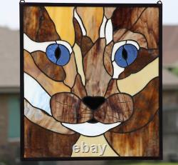 Kitty-Stained Glass Panel, Window Hanging? HMD-US 20 3/4 -18 3/4