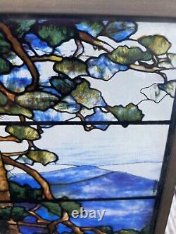 L C Tiffany reproduction stained glass window panel toronto summer