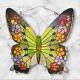 LARGE Stained Glass BUTTERFLY Window Panel 24W X 23.5L Suncatcher Art Glass