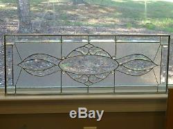 LAST ONE! Gorgeous Clear! Stained Glass Beveled Window Panel- Handmade #100