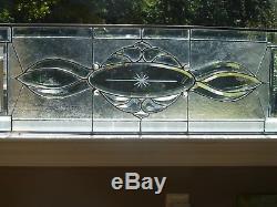 LAST ONE! Gorgeous Clear! Stained Glass Beveled Window Panel- Handmade #100