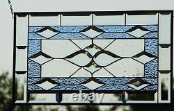 LAST one- OH BOY-Beveled Stained Glass Window Panel24 5/8 x 14 1/2