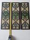 LOT of 3 Stained Glass Transom window HANGING PANEL 53 X 17 CM incl hooks