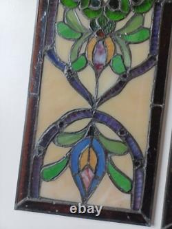 LOT of 3 Stained Glass Transom window HANGING PANEL 53 X 17 CM incl hooks