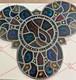 Large 26.5 Stained Glass Gothic Trefoil Window Medallion Hanging Panel