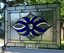 Large Bevel Stained Glass Window Panel