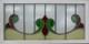 Large Pretty Transom Old English Leaded Stained Glass Window 35.25 X 17.25