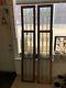 Large Vintage Art Deco French Stained/Leaded Glass Panel w. Wood Frame Pretty