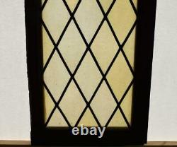 Large Vintage French Stained/Leaded Church Glass Panel withWood Frame Salvage