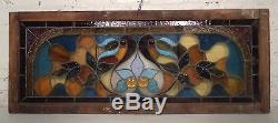 Large Vintage Stained Glass Panel (00449)NS