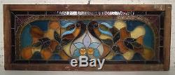 Large Vintage Stained Glass Panel (00449)NS