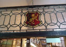 Large Vintage Stained Glass Window Panel (09250)NS