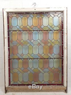 Large Vintage Stained Glass Window Panel (3103)NJ