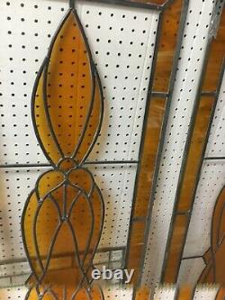 Large stained glass panels -pair-you get BOTH