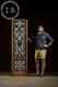 Late 19th Century Memorial Stained Glass Panel in Frame
