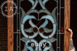 Late 19th Century Memorial Stained Glass Panel in Frame