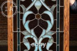 Late 19th Century Memorial Stained Glass Panel in Frame