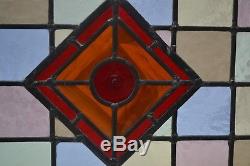 Leaded light stained glass window panel for above door. R761a. (MORE AVAILABLE!)