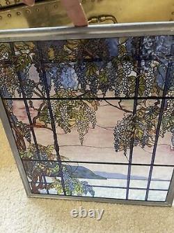 Louis Comfort Tiffany Landscape Window Oyster Bay Stained Glass Art Panel