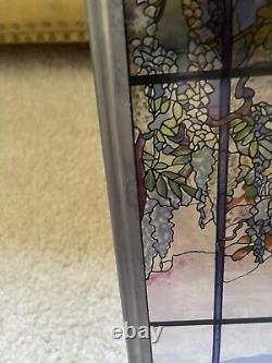 Louis Comfort Tiffany Landscape Window Oyster Bay Stained Glass Art Panel