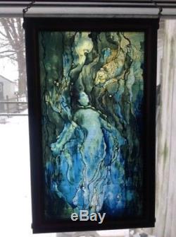 Louis Comfort Tiffany Reproduction Stained Glass Panel Mermaid
