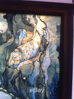 Louis Comfort Tiffany Reproduction Stained Glass Panel Mermaid