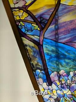 Louis Tiffany Stained Glassmasters River Valley Tiffany Art Glass Panel