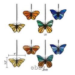 Lovely Butterflies Stained Glass Window Panel Set