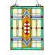 MATHIAS Tiffany-Style Stained Glass Window Panel 17.5 x 25