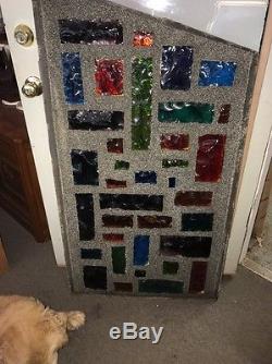 MCM Chunk Stained Glass Architectural Panel