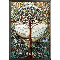 MI Hummel/Glassmasters 9-1/4 by 13-1/4-Inch Tree of Life Stained Glass Panel