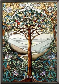 MI Hummel/Glassmasters 9-1/4 by 13-1/4-Inch Tree of Life Stained Glass Panel