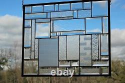 MODERN-CLEAR- Privacy-Stained Glass Window Panel-21 5/8 18 1/8 HDMA-US