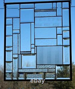 MODERN-CLEAR- Privacy-Stained Glass Window Panel-21 5/8 18 1/8 HDMA-US