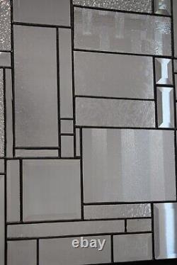 MODERN-CLEAR- Privacy-Stained Glass Window Panel-21 5/8 18 1/8 HDMA-US