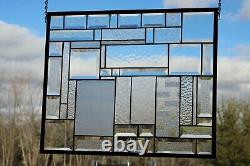 MODERN-CLEAR- Privacy-Stained Glass Window Panel-21 5/8 18 1/8 HDMA-US