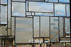 MODERN-CLEAR- Privacy-Stained Glass Window Panel-21 5/8 18 1/8 HDMA-US