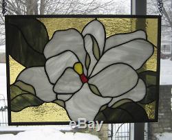 Magnolia Stained Glass Window Panel EBSQ Artist