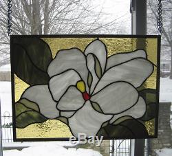 Magnolia Stained Glass Window Panel EBSQ Artist