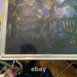 Marc Chagall Vintage Stained Glass Reproduction Art Panel Theatre