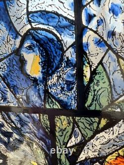 Marc Chagall Vintage Stained Glass Reproduction Art Panel Theatre