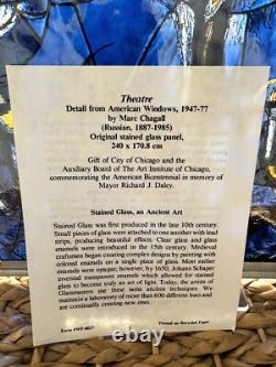 Marc Chagall Vintage Stained Glass Reproduction Art Panel Theatre