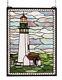 Meyda 15 x 20 Yaquina Head Lighthouse 270 Pc Stained Art Glass Window Panel